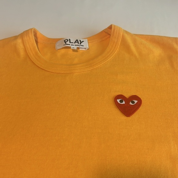 Comme Des Garçons (CDG) PLAY Yellow T-Shirt - Picture 3 of 6